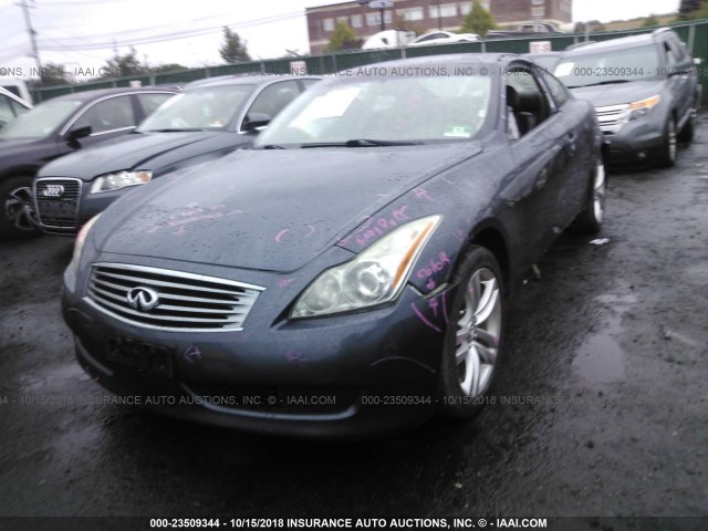 JN1CV6EL3AM151402 - 2010 INFINITI G37 BLUE photo 2