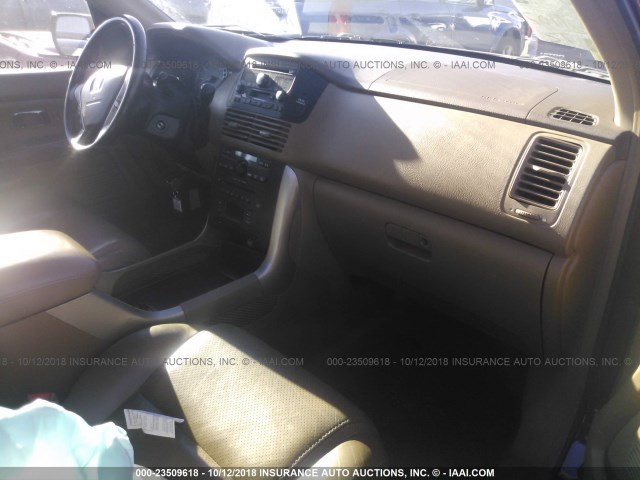 2HKYF18525H533243 - 2005 HONDA PILOT EXL RED photo 5