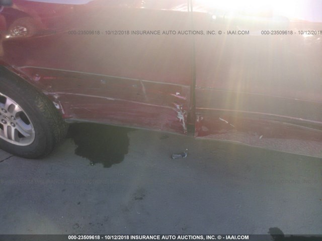 2HKYF18525H533243 - 2005 HONDA PILOT EXL RED photo 6