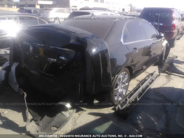 JH4KB2F6XAC001620 - 2010 ACURA RL BLACK photo 4