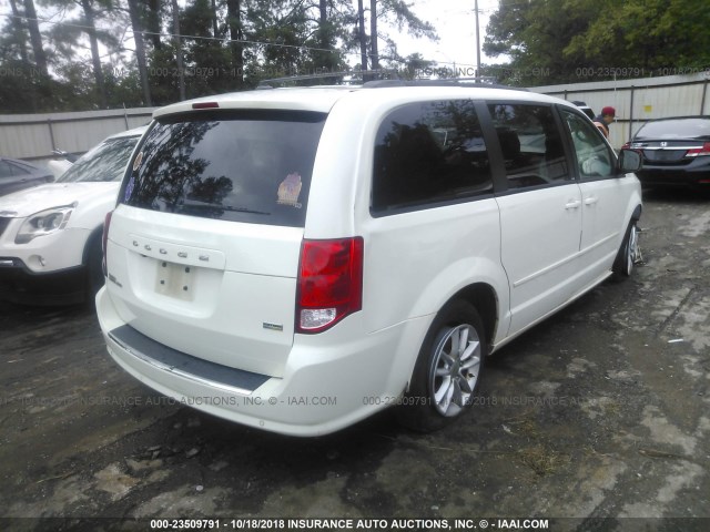 2C4RDGCG1DR718035 - 2013 DODGE GRAND CARAVAN SXT WHITE photo 4