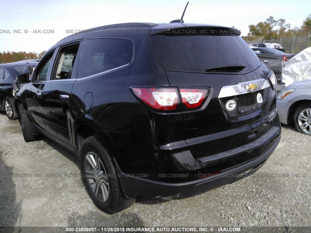 1GNKRHKD9GJ274161 - 2016 CHEVROLET TRAVERSE LT BLACK photo 3