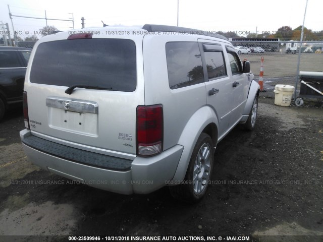 1D8GT58677W627914 - 2007 DODGE NITRO R/T SILVER photo 4