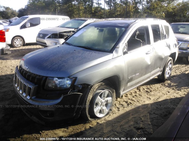 1C4NJCBA4ED545824 - 2014 JEEP COMPASS SPORT GRAY photo 2