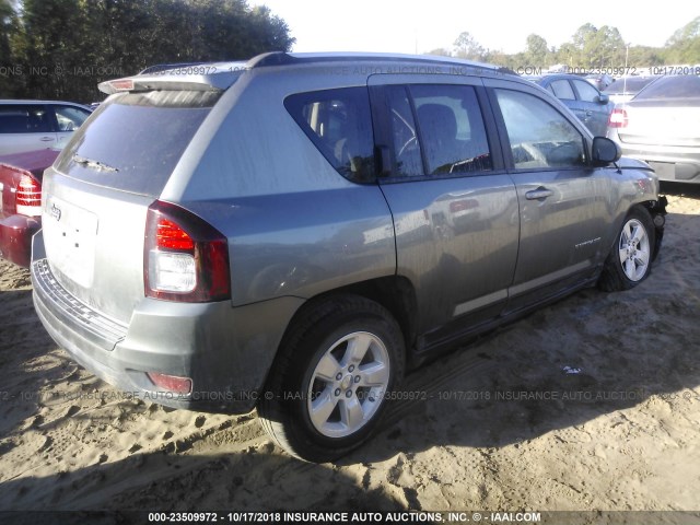 1C4NJCBA4ED545824 - 2014 JEEP COMPASS SPORT GRAY photo 4