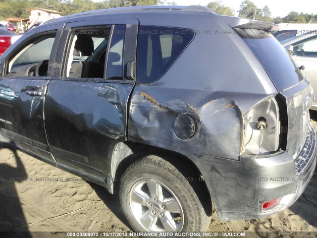 1C4NJCBA4ED545824 - 2014 JEEP COMPASS SPORT GRAY photo 6