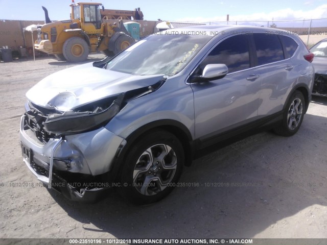 2HKRW1H88HH509189 - 2017 HONDA CR-V EXL SILVER photo 2