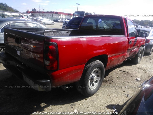 3GCEC14X56G273515 - 2006 CHEVROLET SILVERADO C1500 RED photo 4