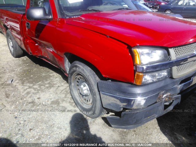 3GCEC14X56G273515 - 2006 CHEVROLET SILVERADO C1500 RED photo 6