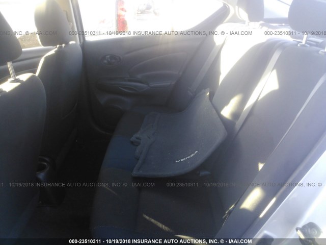 3N1CN7AP1CL835649 - 2012 NISSAN VERSA S/SV/SL SILVER photo 8