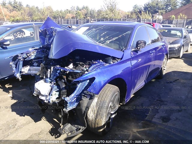 1HGCV1F35JA050475 - 2018 HONDA ACCORD SPORT BLUE photo 2