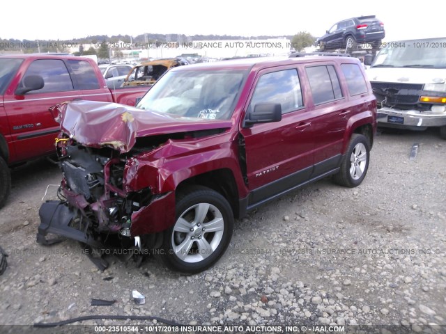 1C4NJRFB3HD174343 - 2017 JEEP PATRIOT LATITUDE RED photo 2