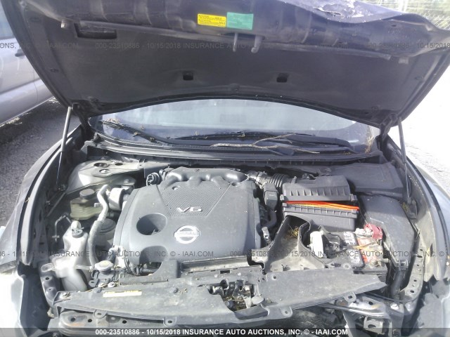 1N4AA5AP5AC813821 - 2010 NISSAN MAXIMA S/SV BLACK photo 10