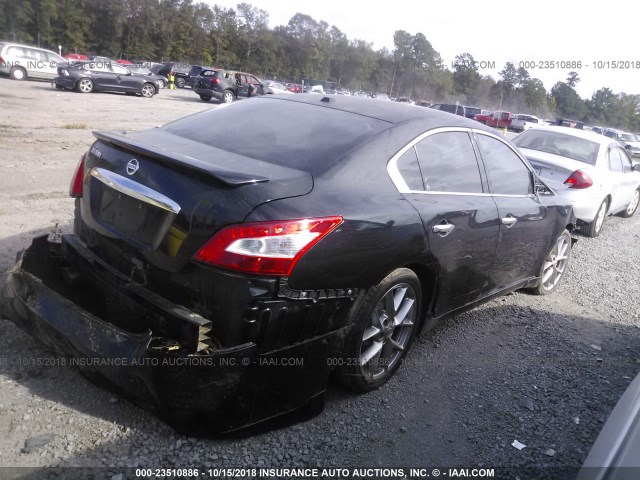 1N4AA5AP5AC813821 - 2010 NISSAN MAXIMA S/SV BLACK photo 4