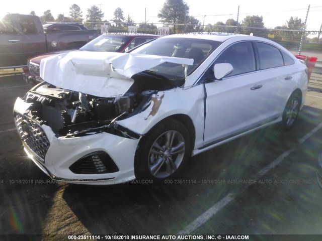 5NPE34AF1JH718409 - 2018 HYUNDAI SONATA SPORT/LIMITED WHITE photo 2