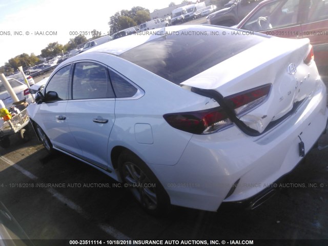 5NPE34AF1JH718409 - 2018 HYUNDAI SONATA SPORT/LIMITED WHITE photo 3