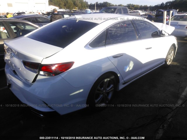 5NPE34AF1JH718409 - 2018 HYUNDAI SONATA SPORT/LIMITED WHITE photo 4