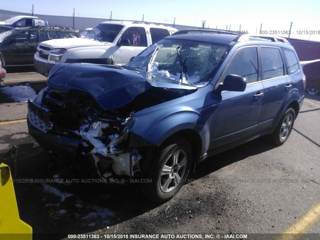 JF2SHBBC7CH409852 - 2012 SUBARU FORESTER 2.5X Dark Blue photo 2