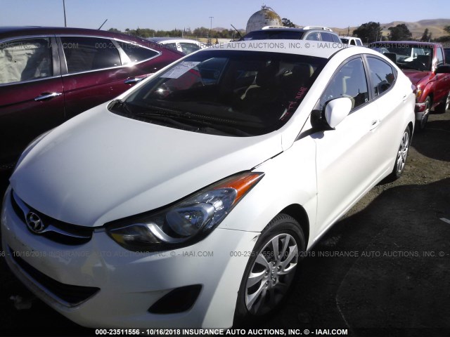 5NPDH4AEXCH133433 - 2012 HYUNDAI ELANTRA GLS/LIMITED WHITE photo 2