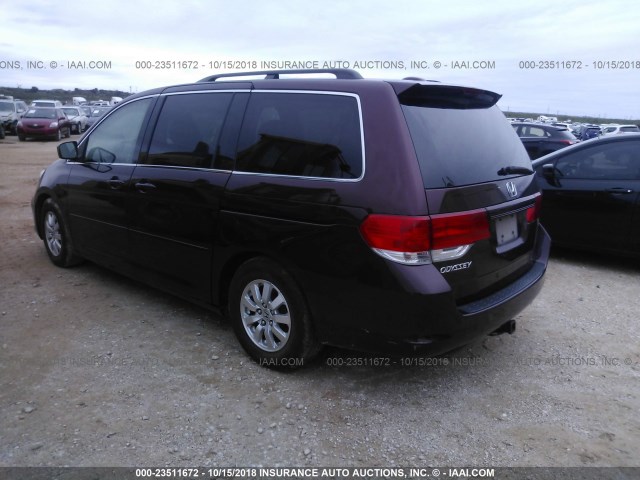 5FNRL3H68AB021223 - 2010 HONDA ODYSSEY EXL MAROON photo 3