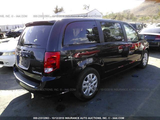 2C4RDGBG8GR235762 - 2016 DODGE GRAND CARAVAN SE BLACK photo 4