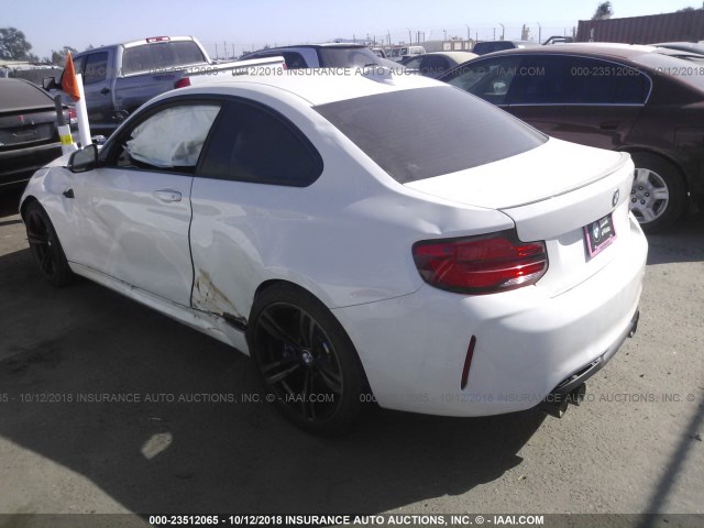 WBS1J5C54JVD36370 - 2018 BMW M2 WHITE photo 3