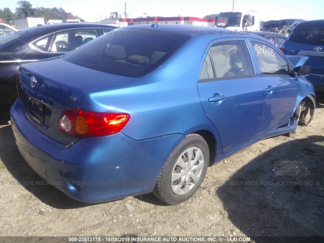 JTDBU4EE0AJ064625 - 2010 TOYOTA COROLLA S/LE/XLE BLUE photo 4