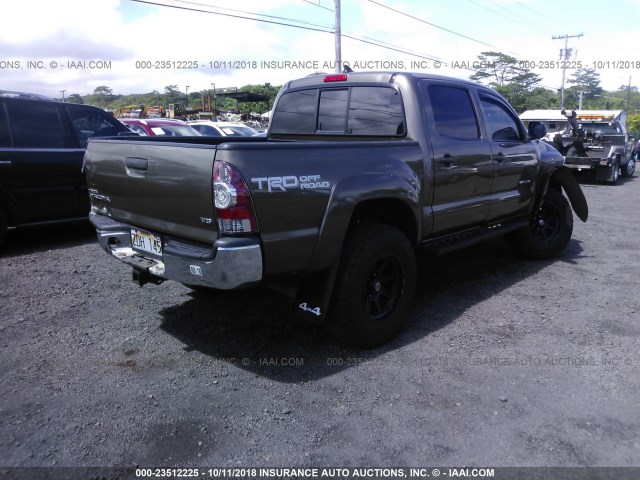 3TMLU4EN4FM197130 - 2015 TOYOTA TACOMA DOUBLE CAB/TRD PRO BROWN photo 4