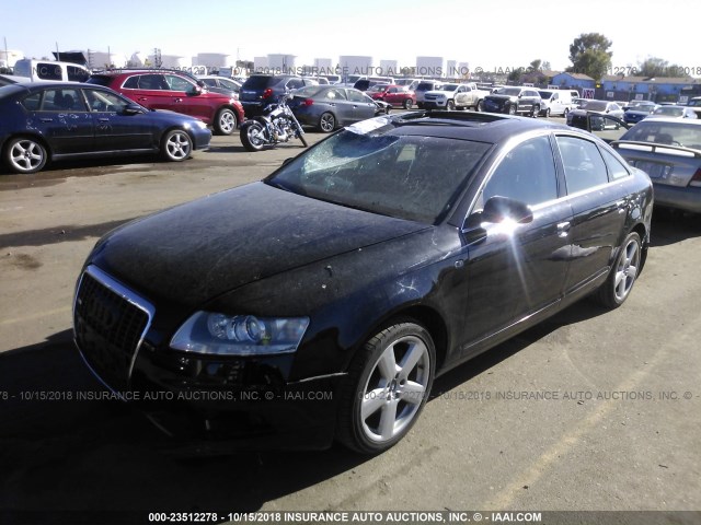 WAUDH74F28N130343 - 2008 AUDI A6 3.2 QUATTRO BLACK photo 2