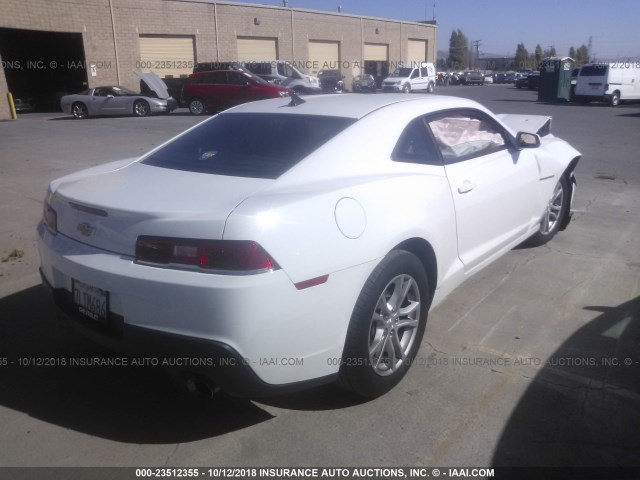 2G1FB1E31F9246348 - 2015 CHEVROLET CAMARO LS WHITE photo 4