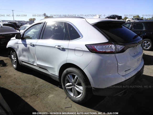 2FMPK4J87JBB90072 - 2018 FORD EDGE SEL WHITE photo 3