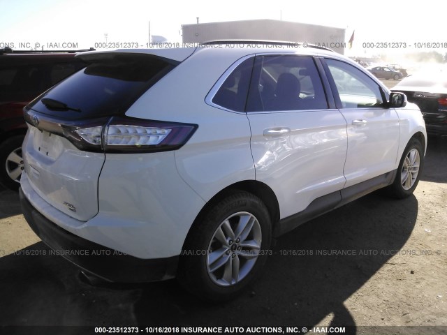 2FMPK4J87JBB90072 - 2018 FORD EDGE SEL WHITE photo 4