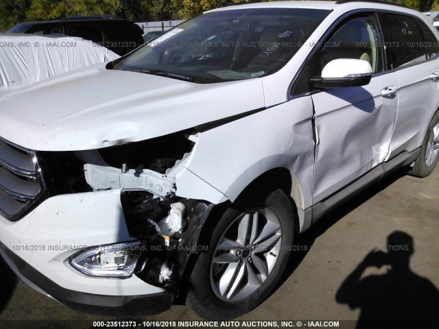 2FMPK4J87JBB90072 - 2018 FORD EDGE SEL WHITE photo 6