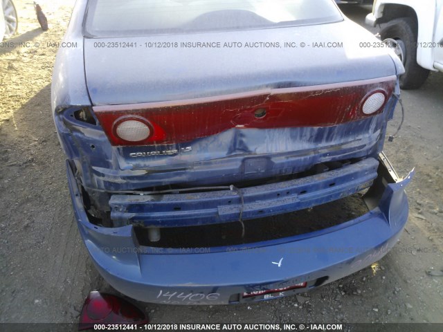 1G1JF52F647229208 - 2004 CHEVROLET CAVALIER LS BLUE photo 6