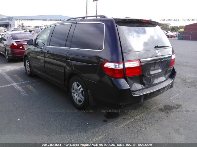 5FNRL38795B010892 - 2005 HONDA ODYSSEY EXL BLACK photo 3