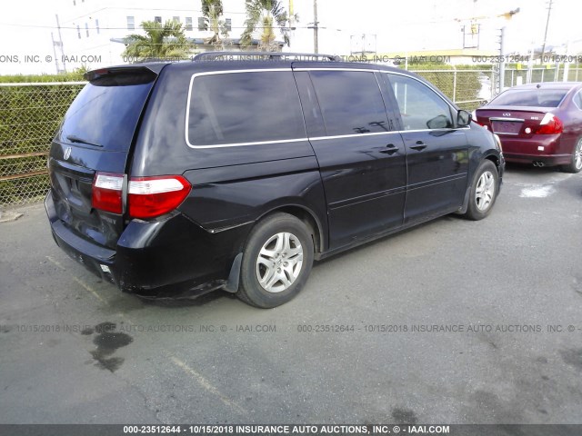 5FNRL38795B010892 - 2005 HONDA ODYSSEY EXL BLACK photo 4