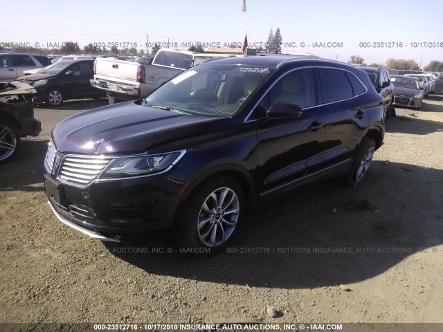 5LMCJ1A90FUJ20615 - 2015 LINCOLN MKC PURPLE photo 2