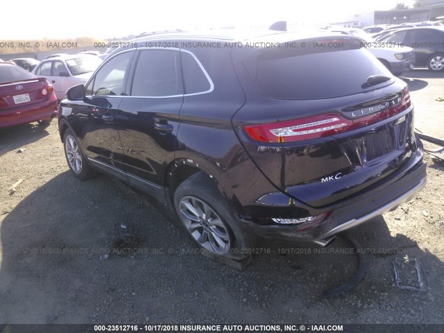 5LMCJ1A90FUJ20615 - 2015 LINCOLN MKC PURPLE photo 3