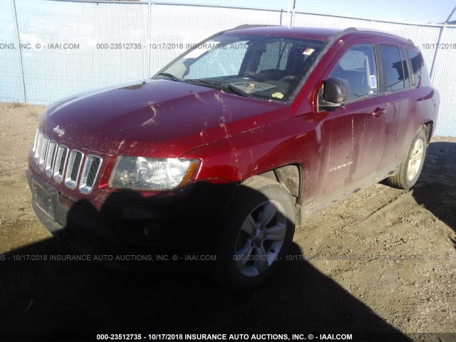 1C4NJDBB3FD282712 - 2015 JEEP COMPASS SPORT RED photo 2