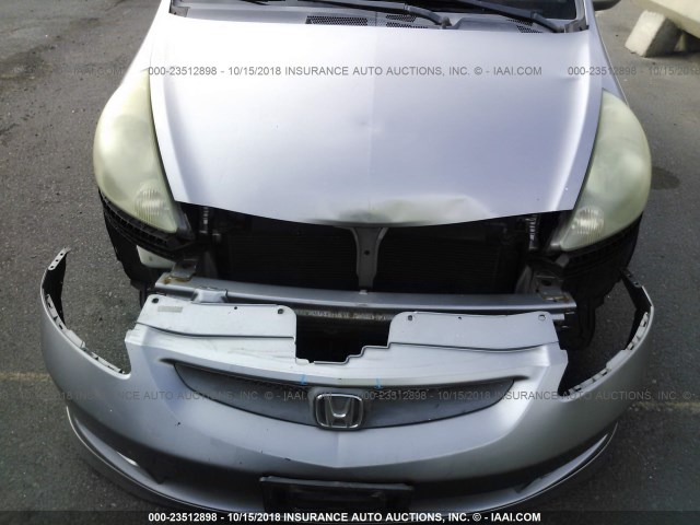 JHMGD38667S020053 - 2007 HONDA FIT S GRAY photo 6