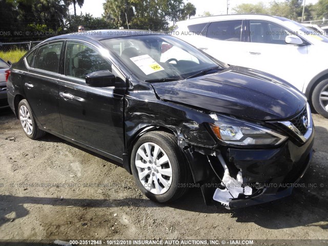 3N1AB7AP7HY257129 - 2017 NISSAN SENTRA S/SV/SR/SL BLACK photo 1