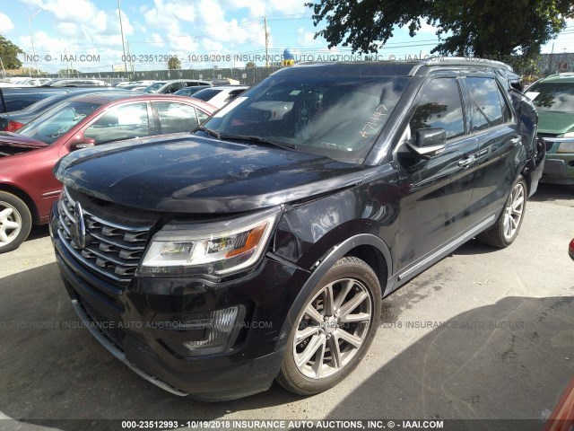 1FM5K7F85GGA71147 - 2016 FORD EXPLORER LIMITED BLACK photo 2