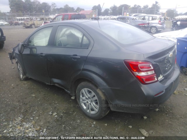 1G1JB5SH3J4118951 - 2018 CHEVROLET SONIC LS 灰色 照片 3