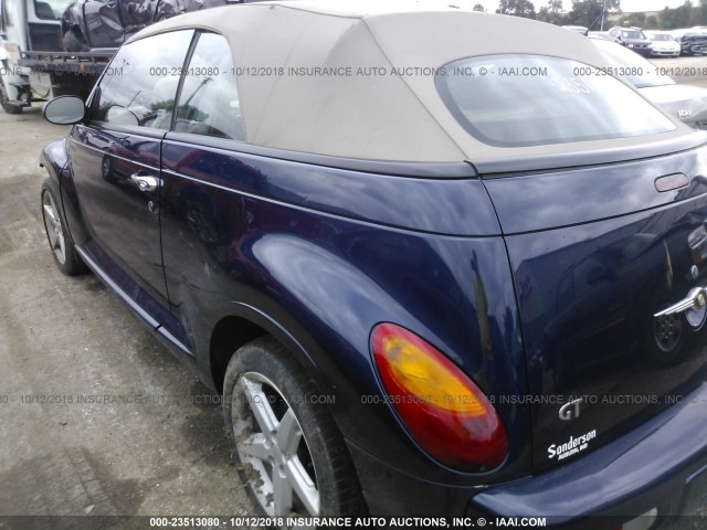 3C3AY75S25T522563 - 2005 CHRYSLER PT CRUISER GT BLUE photo 3