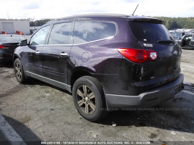 1GNLVGED3AS142617 - 2010 CHEVROLET TRAVERSE LT PURPLE photo 3