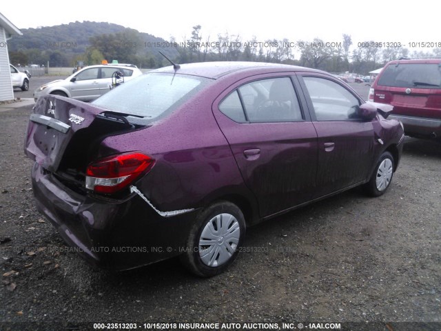 ML32F3FJ6HHF05603 - 2017 MITSUBISHI MIRAGE G4 ES მუქწითელი ფოტო 4