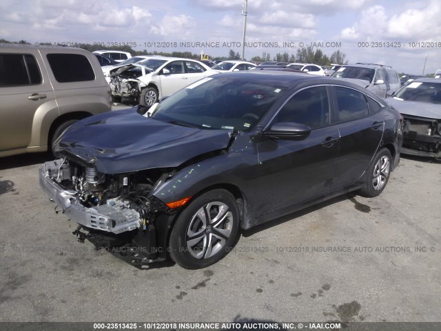 19XFC2F58JE003916 - 2018 HONDA CIVIC LX 灰色 照片 2