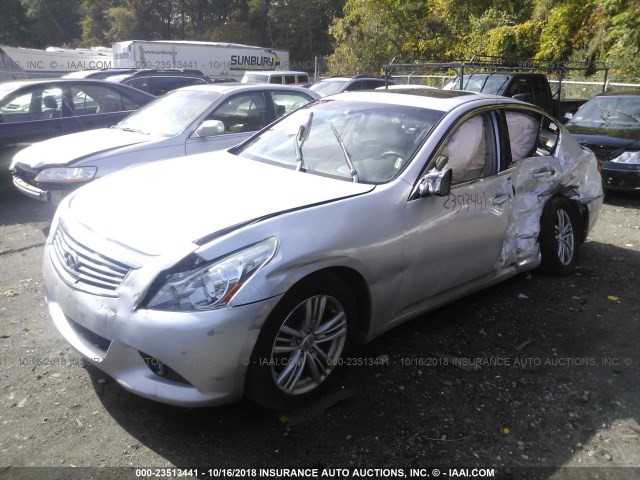 JN1CV6AR5CM677981 - 2012 INFINITI G37 SILVER photo 2