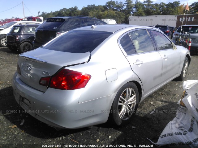 JN1CV6AR5CM677981 - 2012 INFINITI G37 SILVER photo 4