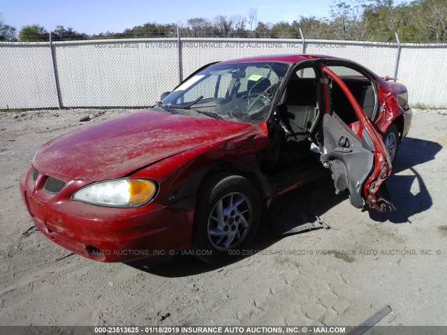 1G2NF52E14M689169 - 2004 PONTIAC GRAND AM SE1 RED photo 2